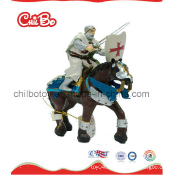 Plastic Warrior Figure Toy Ride on Horseback (CB-PF012-M)